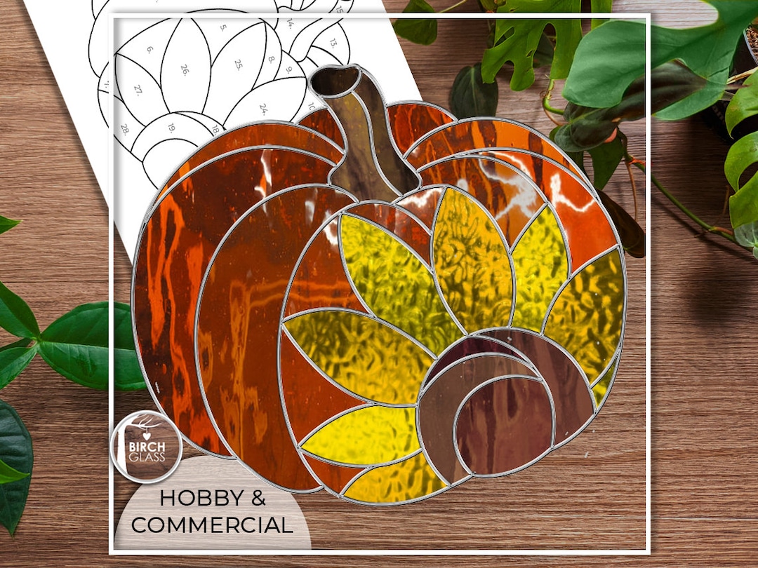 PATTERN Sunflower Pumpkin Stained Glass Pattern PDF Digital Download