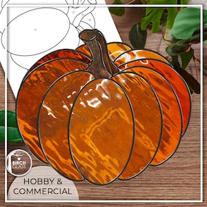 PATTERN • Charming Pumpkin Stained Glass Pattern • PDF • Digital Download • Spooky • Pumpkins • Fall • Jack O Lantern • Autumn • Simple