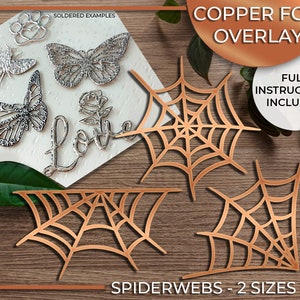 Spiderweb Copper Foil Overlay • Stained Glass • Copper Foil • Stained Glass Overlay • Bugs • Spider Web • Cobweb • Halloween • Spider • Fall