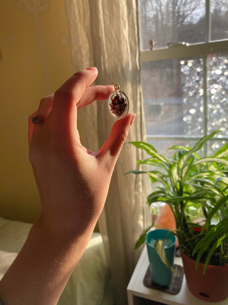 mini male pinecone pendant