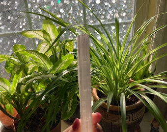 large selenite crystal wand