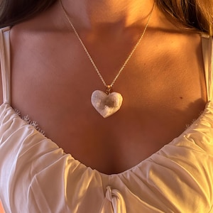 heart quartz crystal pendant