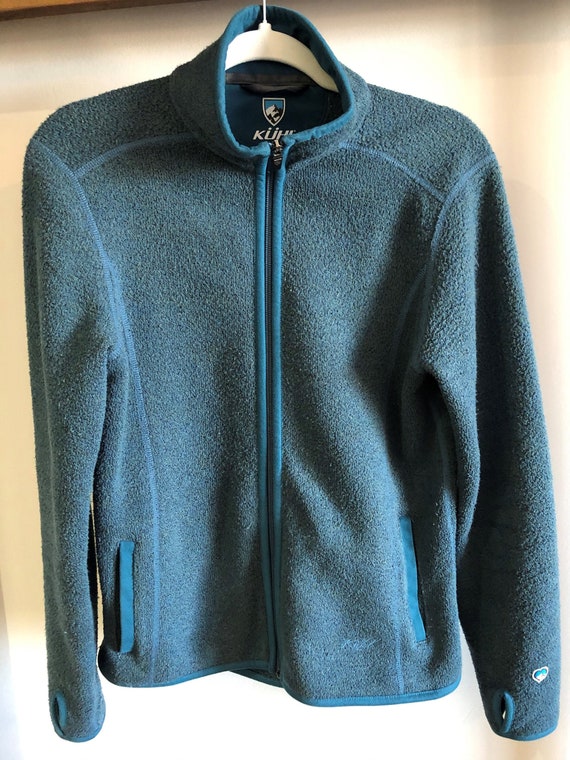 Kuhl Fleece Sweater Jacket. Teal Blue. Women's Small. Etsy