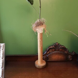Vintage Wooden Spool Industrial Wood Bobbin