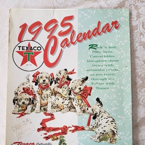 Texaco 1995 Calendar Dalmatian Dogs Collectible Advertising