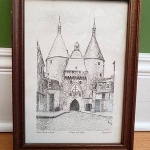 Framed La Porte de la Craffe France Notre-Dame Wall Decor