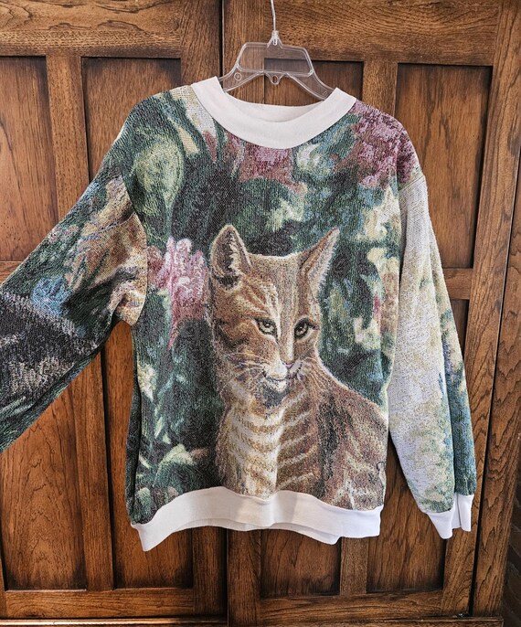 Vintage 90s cat sweater Gem