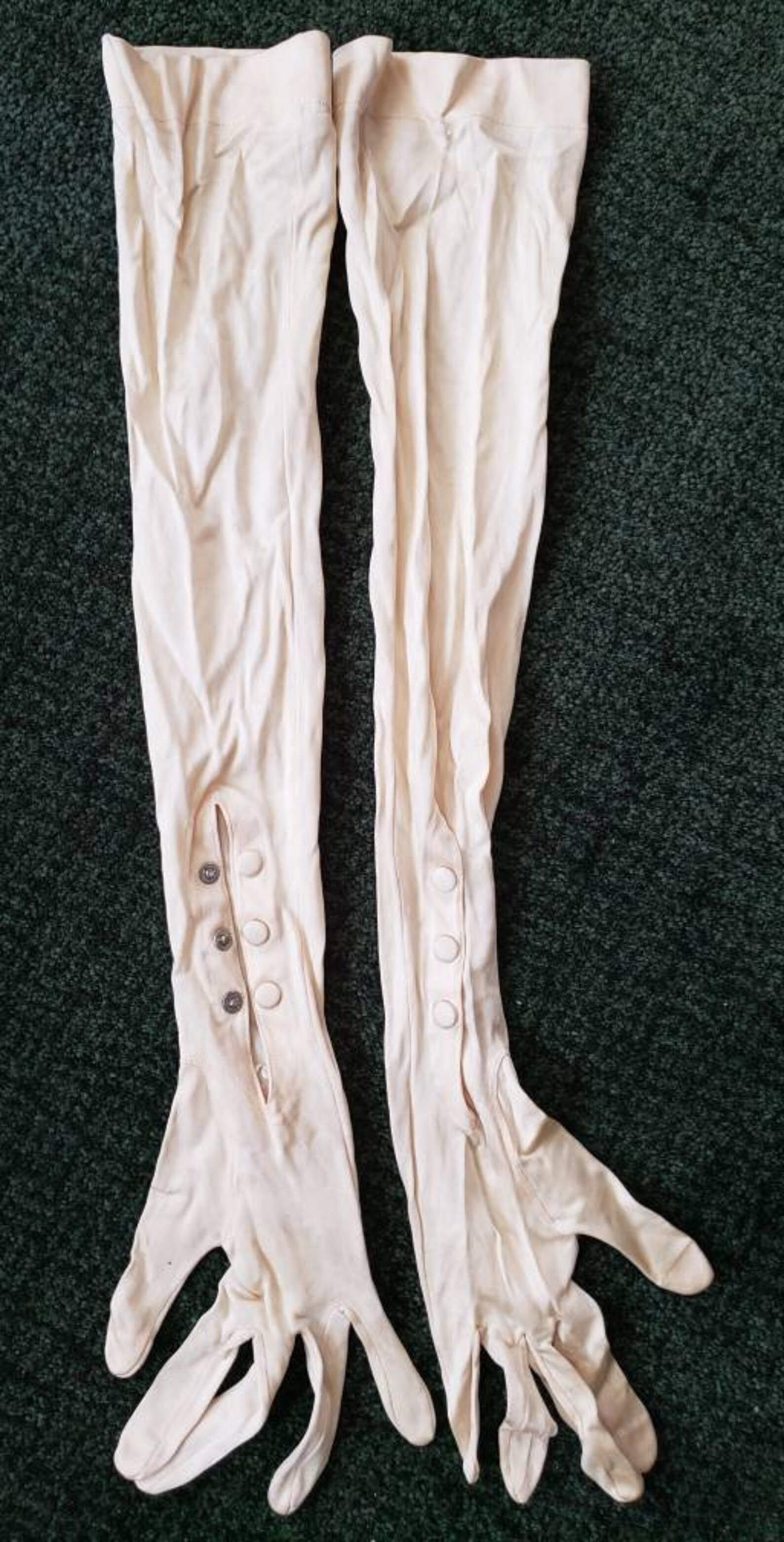 Vintage Women's Full Length Silk Gloves 2 Pair Van Raalte Etsy