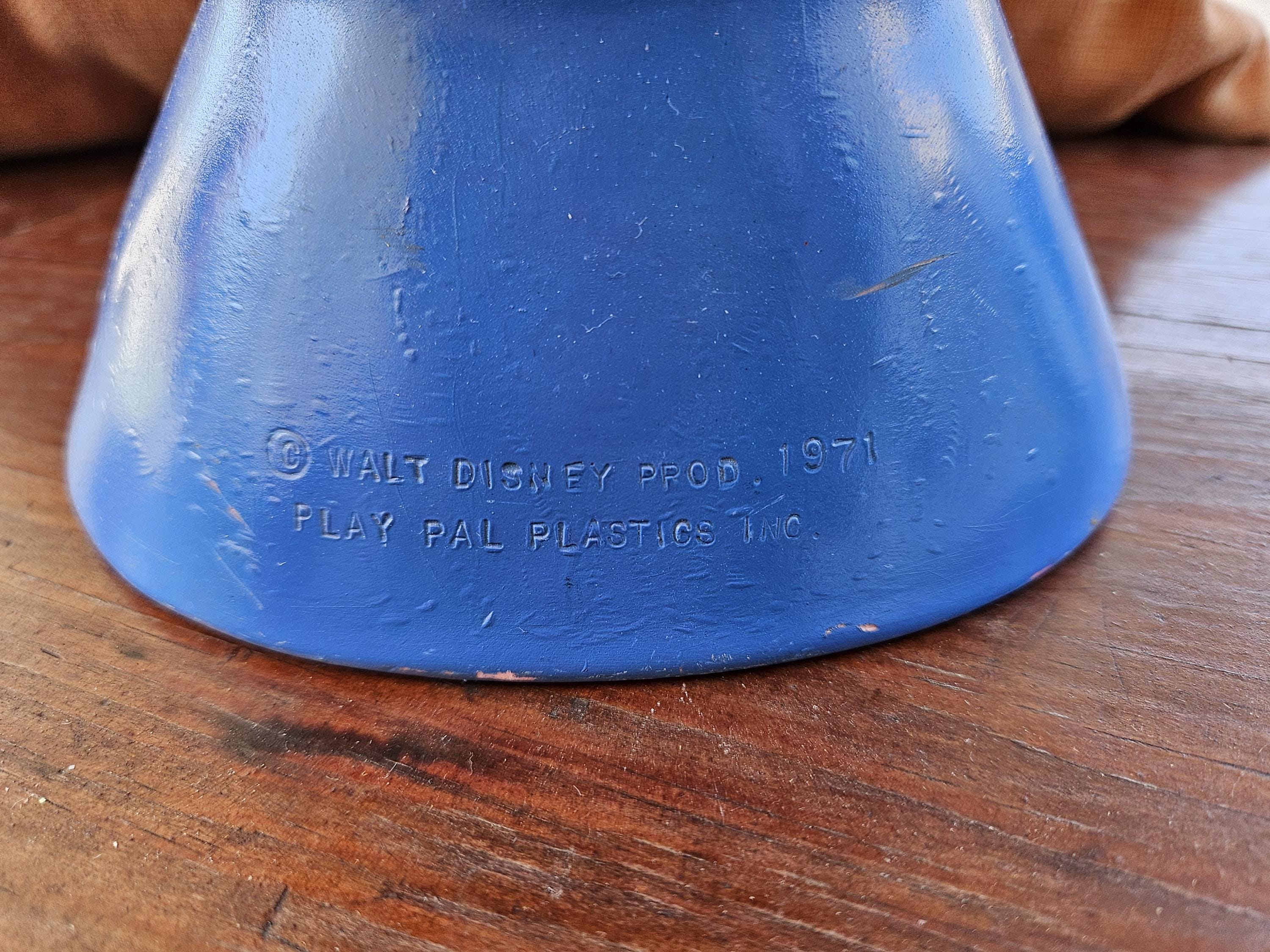 Vintage 1971 Mickey Mouse Coin Bank Plastic Bust Piggy Bank