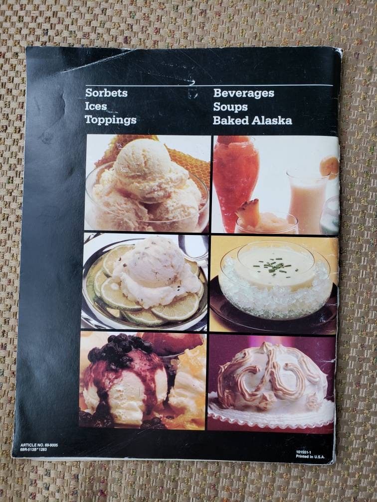 Vintage Ice Cream Cookbook Montgomery Ward Ice Cream Machine Etsy