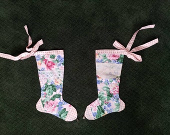 Floral Hand-made Stockings Floral Easter Christmas Decor