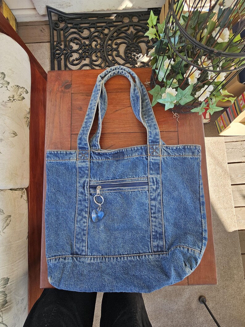 YANPLS Denim Hobo Shoulder Bag - Light Blue Crossbody Purse For Women With Multiple Pockets - View #3