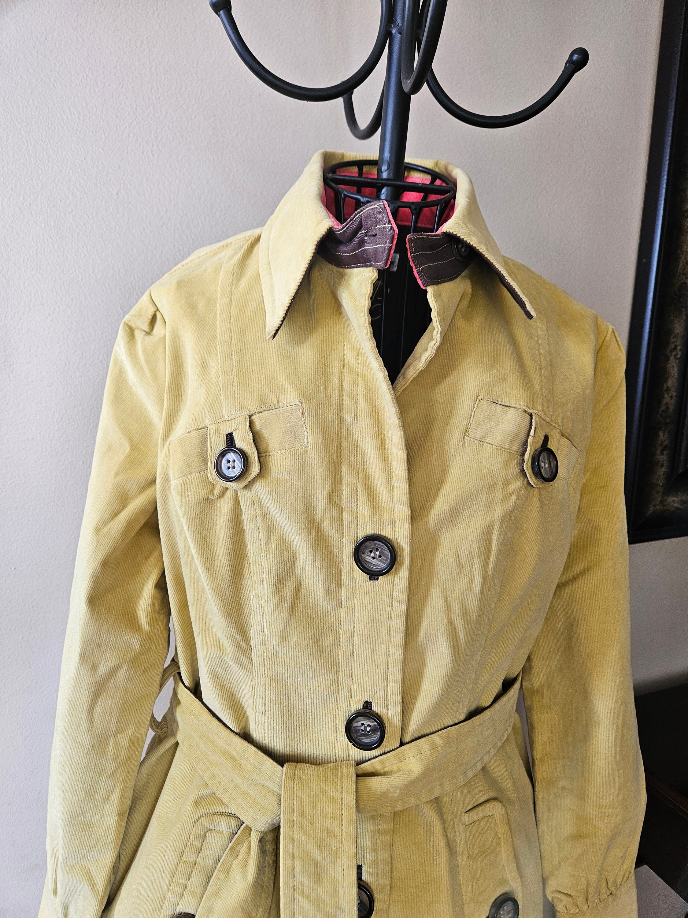 【60s】Euro Vintage Cotton Belted Coat 46 Vintage 70's YOUNG DIMENSIONS at Saks Fifth Avenue SKAT Coat