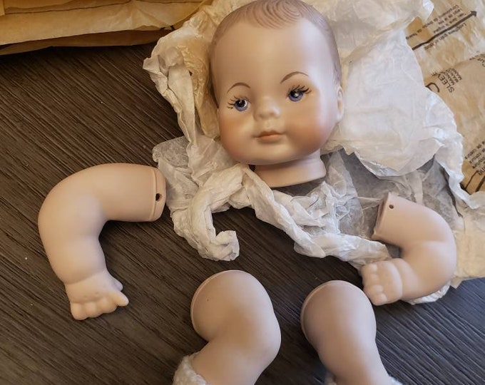 Vintage Porcelain Doll Parts 1970s and Mccall Sewing Patterns Doll