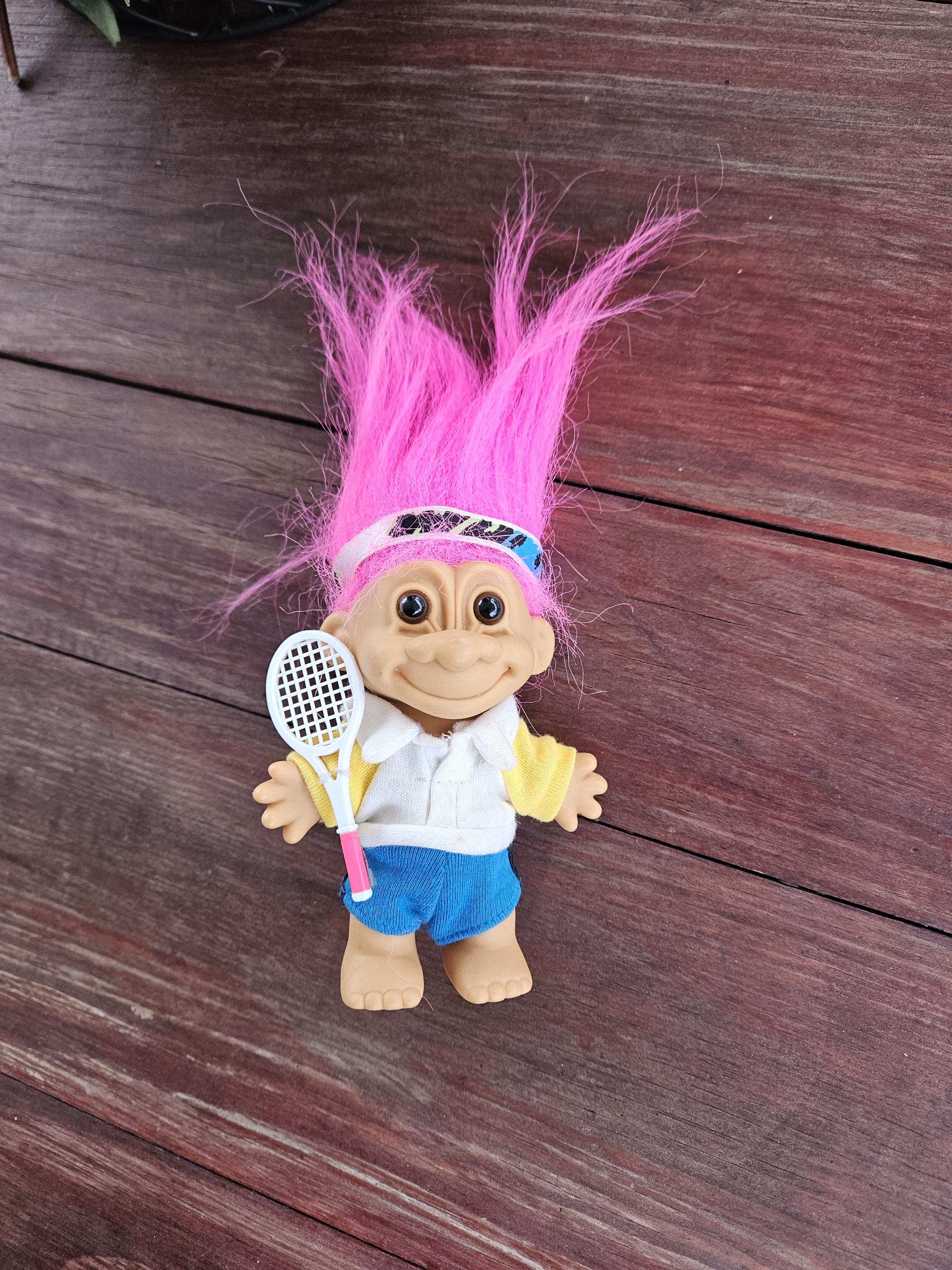 Vintage RUSS Troll Doll Tennis Player 1990s Pink Hair - Etsy