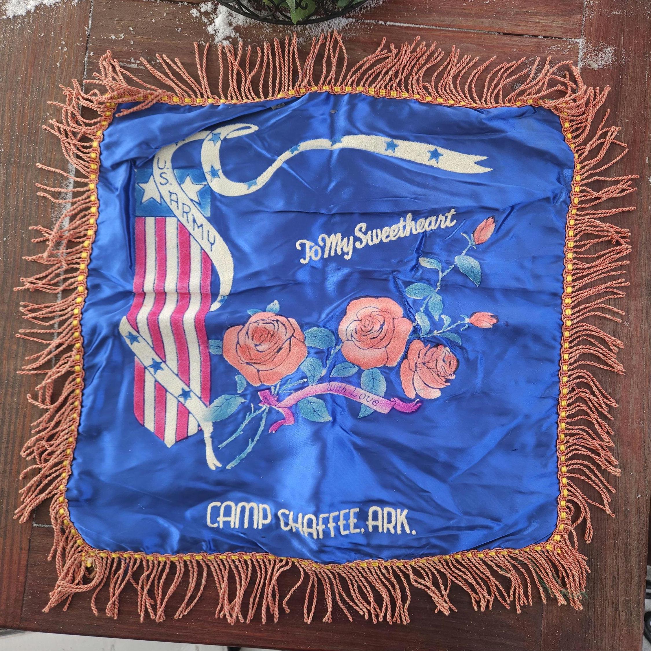 Vintage WWII Sweetheart Pillow Cover – Camp Chaffee, Arkansas - Etsy