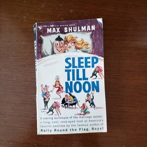 Sleep Till Noon By Max Shulman Vintage 1950 Paperback Book Bantam