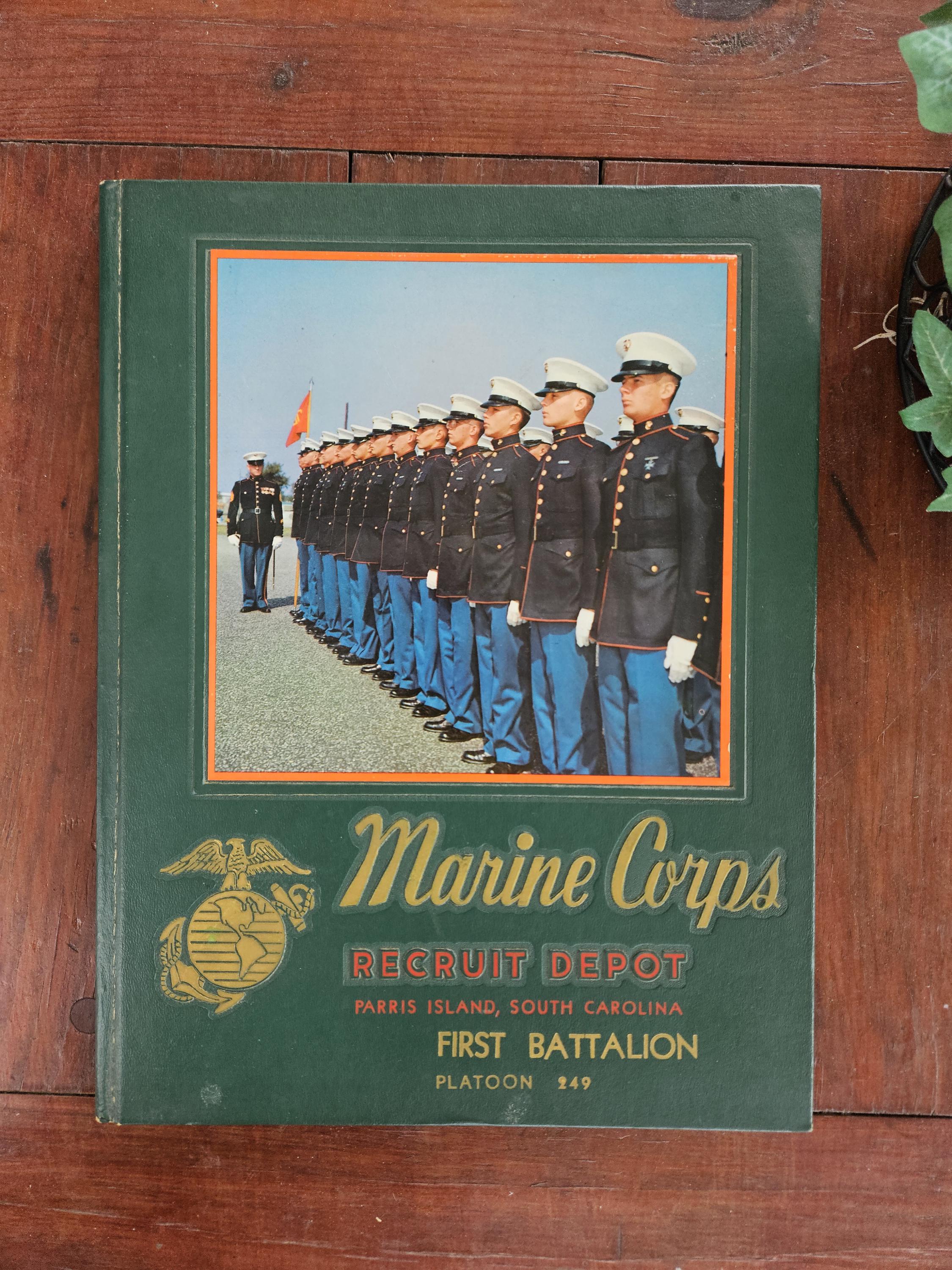 1957 Marine Corps Recruit Depot Yearbook First Battalion Platoon