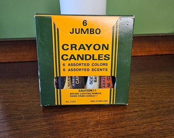 Vintage Jumbo Emergency Crayola Candles Set of 6 Novelty