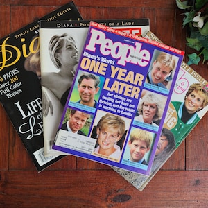 Vintage 1990s Princess Diana Lot Of 4 Magazines Life People