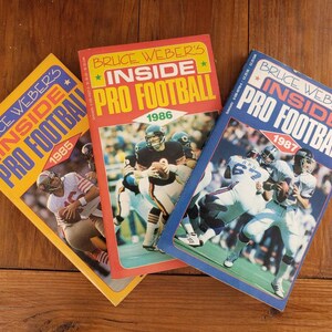 Bruce Weber&#39;s Inside Pro Football 1980s Lot Of 3 Vintage Scholastic Books