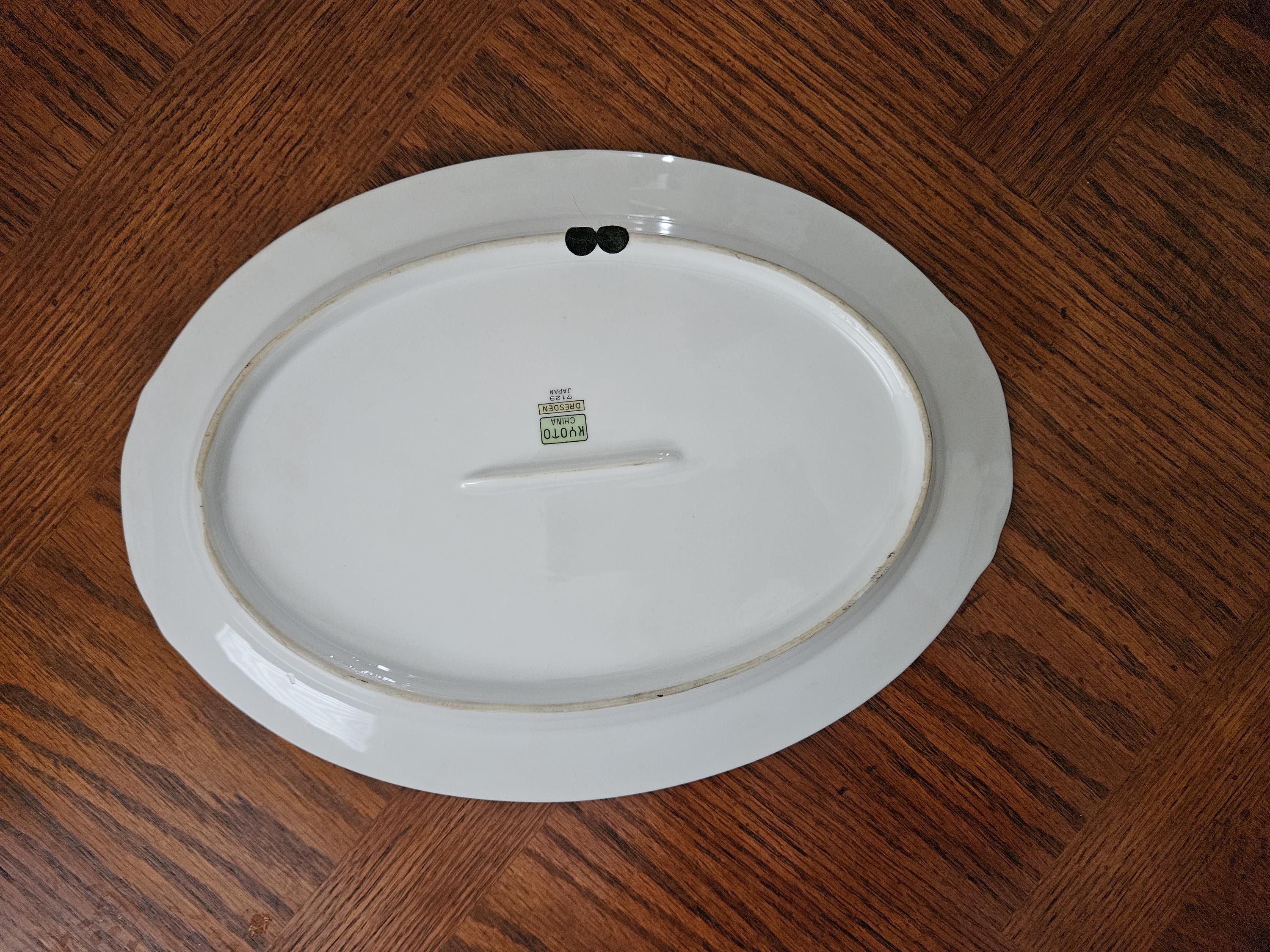 Kyoto China Dresden Vintage Oval Serving Dish Japan #7129 - Etsy