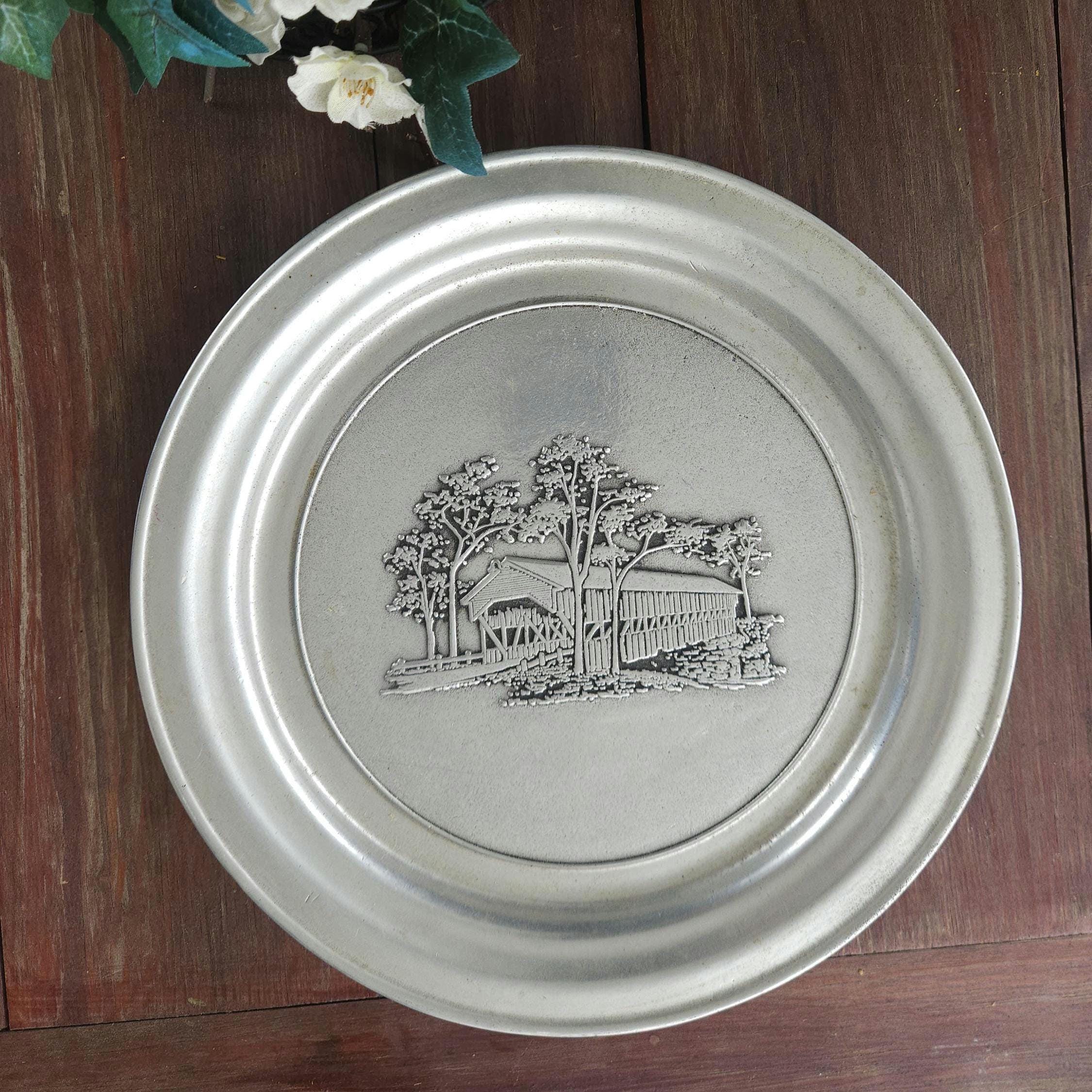【アメリカ購入品】WILTON COLUMBIA PLATE 刻印入り 丸皿 Wilton Columbia Pewter Plate - Etsy