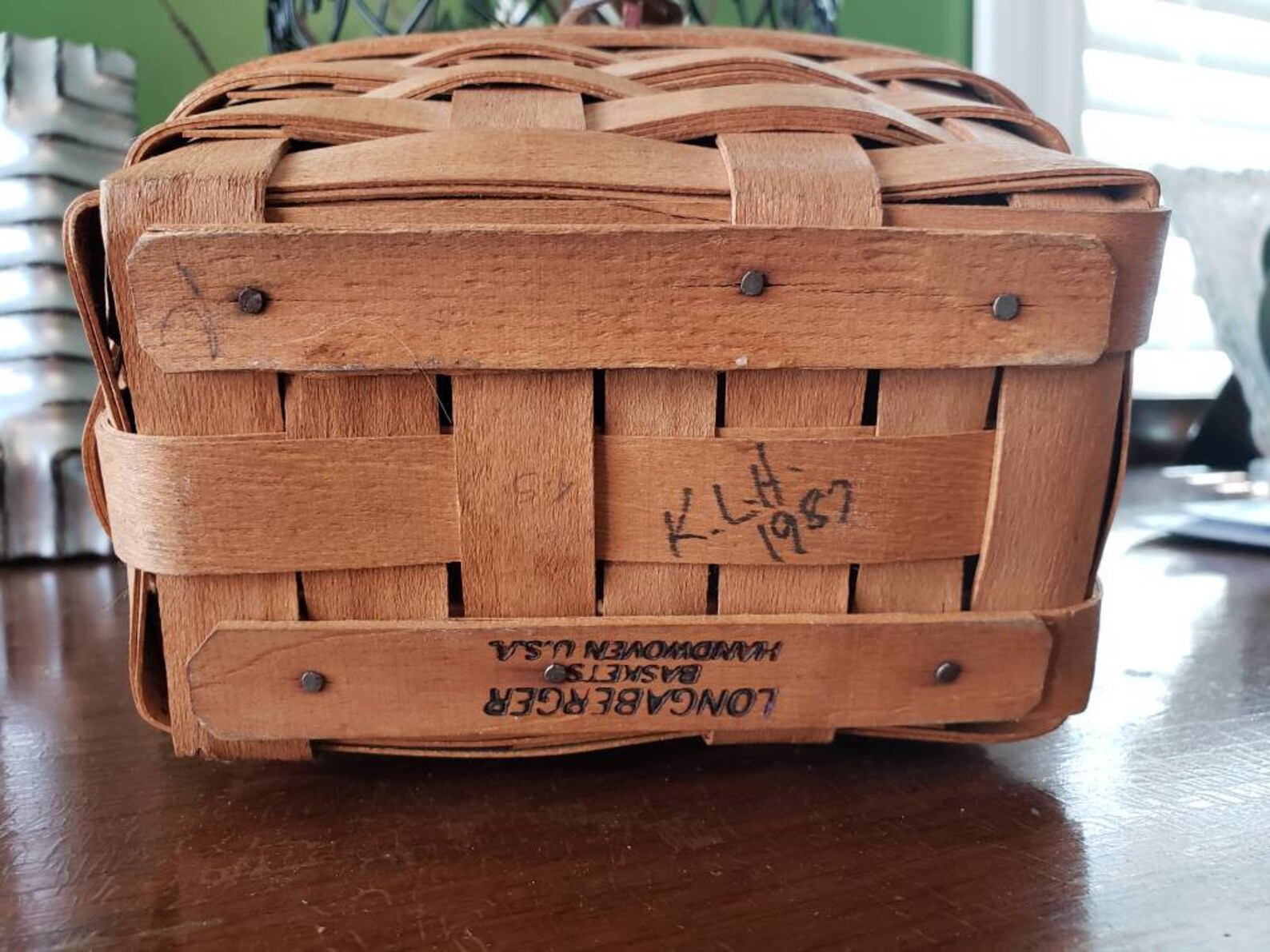 Vintage 1987 Longaberger Hinged Handled Mini Picnic Basket Etsy