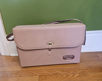 Vintage Mary Kay Consultant Makeup Display Bag Pink Organizer Case Contents Included