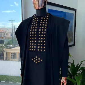 Afrikaanse agbada voor mannen 3 stuks, Afrikaans trouwpak, pak Afrikaans bruidsjonkers, kleding Afrikaanse bruidegoms, Afrikaanse herenkleding, gratis DHL Express