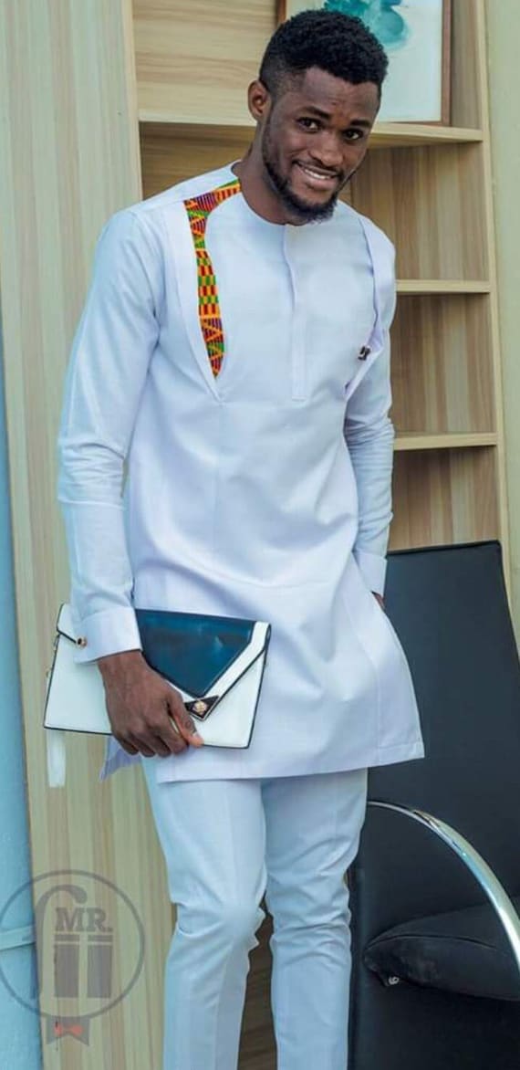 Chemise et pantalon africain pour homme, Vêtements pour homme