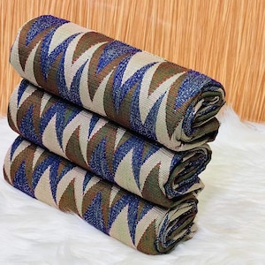 Afrikaanse Kente-stofdoek, handgeweven authentieke etnische Kente-doek, Afrikaanse bonwire, aangepaste stijl traditionele Ghana-katoenen doek (6-12 Yard)