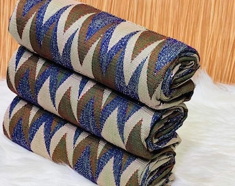 Afrikaanse Kente stoffen doek, handgeweven authentieke etnische Kente doek, Afrikaanse Bonwire, aangepaste stijl traditionele Ghana katoenen doek (6-12 Yard)