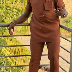 African Wear | African Kaftan Top and Pants Set | Dashiki Mens Wear| Family African Wear | African Men&#39;s Clothing| Free DHL/Men Wedding Wear