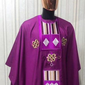 AGBADA voor mannen, Afrikaanse AGBADA, Afrikaans trouwpak, pak bruidsjonkers, pak bruidegom, Afrikaanse herenkleding, 3-delig herenpak, gratis DHL Express