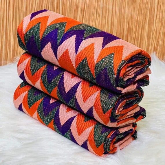 Kente - Authentic Kente Cloth - Handwoven Kente Fabric - 6 and 12 yards  Genuine Ghana Kente - African fabric - African Traditional Kente