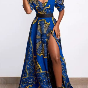 African Print Maxi Dress for Women, African Women&#39;s clothing, African Wedding Dress, African Print Dress, Ankara Dress/Nigeria Dress/Ghana