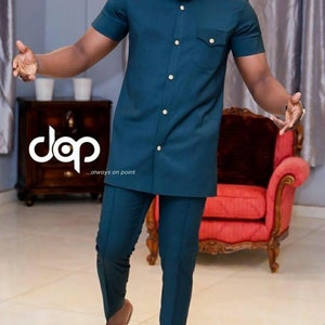 Men&#39;s Traditional Wear, African men wear, African men clothing, African Traditional wedding suit, Groomsmen suit, Groom suit, senator suit