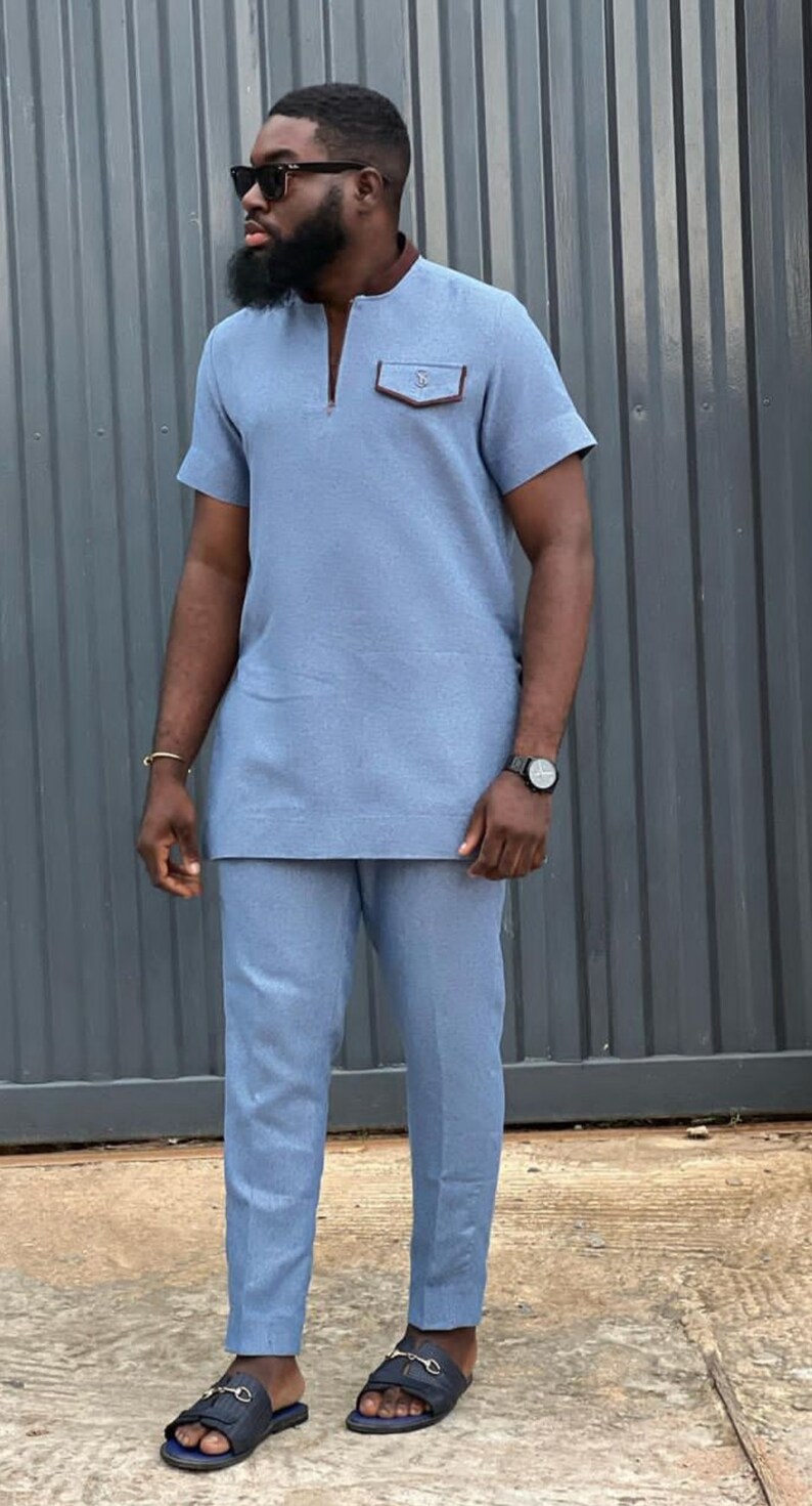 African Men Pants & Shirt, African Fashion, African Clothing, African ...