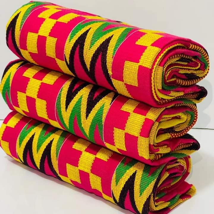 WK130-BWG, Authentic Handwoven Ashanti Kente Cloth from Ghana | 2-piece  Queen Sets