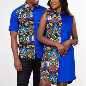 African couples outfit, African couples dashiki, African attire, couples wedding suit, senator wear, prom suit, family matching,Men Shirt