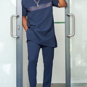 Handmade African Men&#39;s Kaftan Suit: Wedding Attire