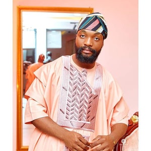AGBADA voor mannen, Afrikaanse AGBADA, Afrikaans trouwpak, pak bruidsjonkers, pak bruidegom, Afrikaanse herenkleding, 3-delig herenpak, gratis DHL Express