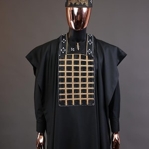 AGBADA voor mannen, Afrikaanse AGBADA, Afrikaans trouwpak, pak bruidsjonkers, pak bruidegom, Afrikaanse herenkleding, 3-delig herenpak, gratis DHL Express