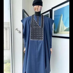 AGBADA voor mannen, Afrikaanse AGBADA, Afrikaans trouwpak, pak bruidsjonkers, pak bruidegom, Afrikaanse herenkleding, 3-delig herenpak, gratis DHL Express