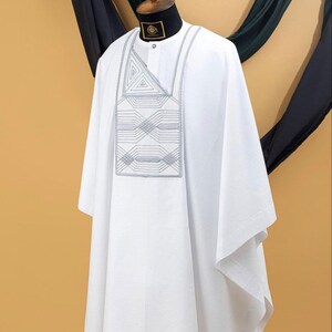 AGBADA voor mannen, Afrikaanse AGBADA, Afrikaans trouwpak, pak bruidsjonkers, pak bruidegom, Afrikaanse herenkleding, 3-delig herenpak, gratis DHL Express