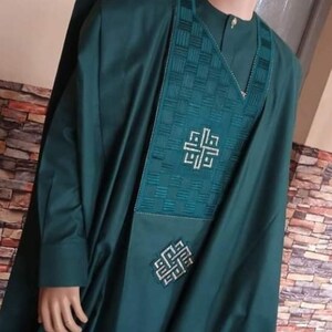 AGBADA voor mannen, Afrikaanse AGBADA, Afrikaans trouwpak, pak bruidsjonkers, pak bruidegom, Afrikaanse herenkleding, 3-delig herenpak, gratis DHL Express