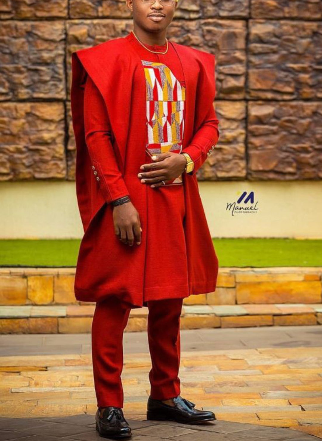 AGBADA for Men,3set Agbada With Kente, African Wedding Suit