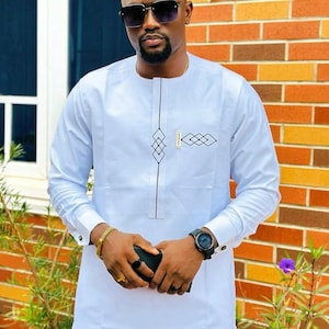 Men Kaftan Suit, Men's African Clothing, Men's African Wear, Men's Wedding Suit, African Men Dashiki, African Traditional Wear for Men, DHL