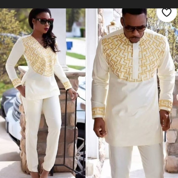 African couples outfit, African couples dashiki, African attire, couples wedding suit, senator wear, prom suit, family matching, free DHL